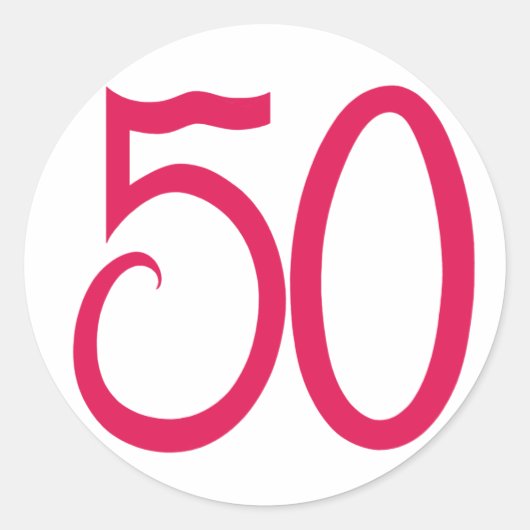 50ステッカー ラウンドシール (正面)