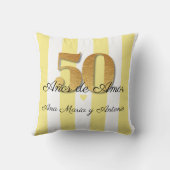50スペインの周年記念結婚カップルへの贈り物 クッション (裏面)