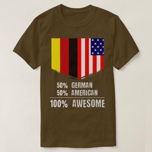 50ドイツ50アメリカ100移民素晴らし Tシャツ (デザイン正面)