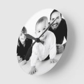 50ドル以下のギフト写真パーソナライズされた用 ラウンド壁時計 (傾斜)