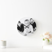 50ドル以下のギフト写真パーソナライズされた用 ラウンド壁時計 (ホーム)