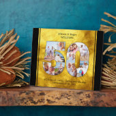 50ナンバーフォトコラージゴールデン結婚ズ記念日 フォトプラーク (側面)