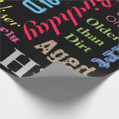 50ハッピーバースデーの大きなグラフィティデザイン ラッピングペーパー (角)