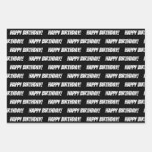 50ハッピーバースデー名前をカスタムする包装紙 ラッピングペーパーシート (正面3)