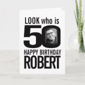 50ハッピーバースデー2枚モノ カード (正面)