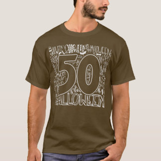 50ハロウィーンの怠けカッコいい者の衣装50歳B Tシャツ
