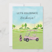 50バースデーパーティーゴルフテーマ招待状 招待状 (裏面)