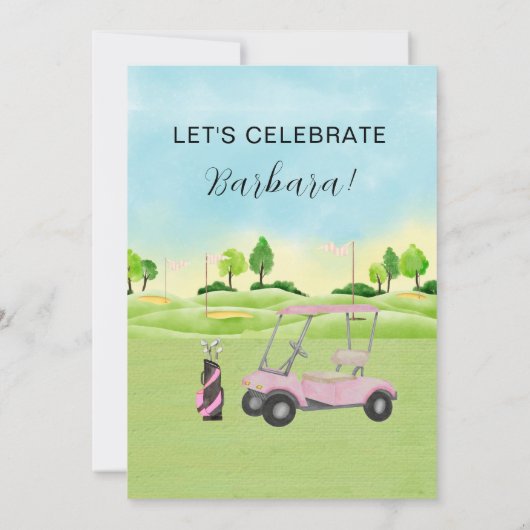 50バースデーパーティーゴルフテーマ招待状 招待状 (裏面)