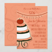 50バースデーパーティ招待状 招待状 (正面/裏面)