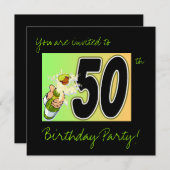 50バースデーパーティ招待状 招待状 (正面/裏面)