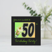 50バースデーパーティ招待状 招待状 (スタンド正面)
