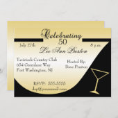 50バースデーパーティ招待状 招待状 (正面/裏面)