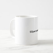 50パーセント 2 コーヒーマグカップ (正面左)