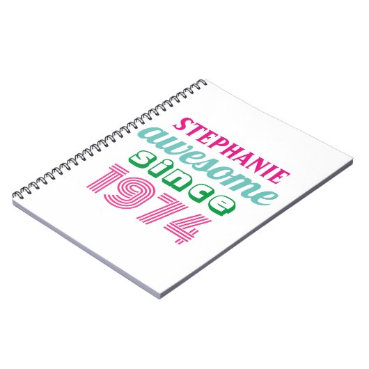 50パーソナライズされたおもしろい歳の誕生日引用文 ノートブック (左側)