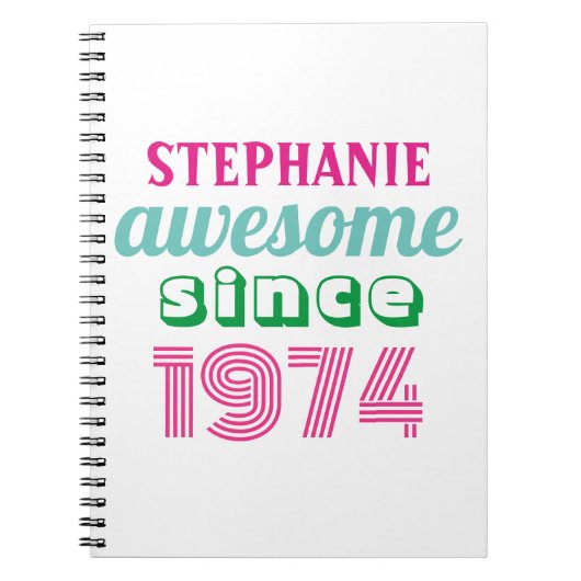 50パーソナライズされたおもしろい歳の誕生日引用文 ノートブック (正面)