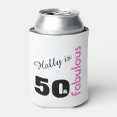50パーソナライズされたと素晴らしいテーマの50誕生日 缶クーラー (缶正面)
