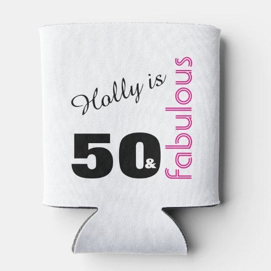 50パーソナライズされたと素晴らしいテーマの50誕生日 缶クーラー (裏面)