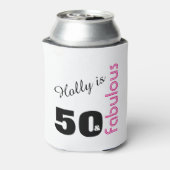 50パーソナライズされたと素晴らしいテーマの50誕生日 缶クーラー (缶裏面)
