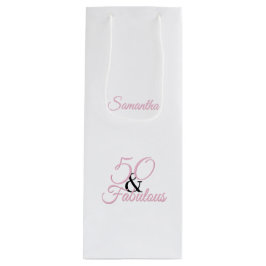 50パーソナライズされたと素晴らしいピンク誕生日 ワインギフトバッグ