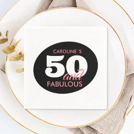 50パーソナライズされたと素晴らしい誕生日パーティー スタンダードカクテルナプキン