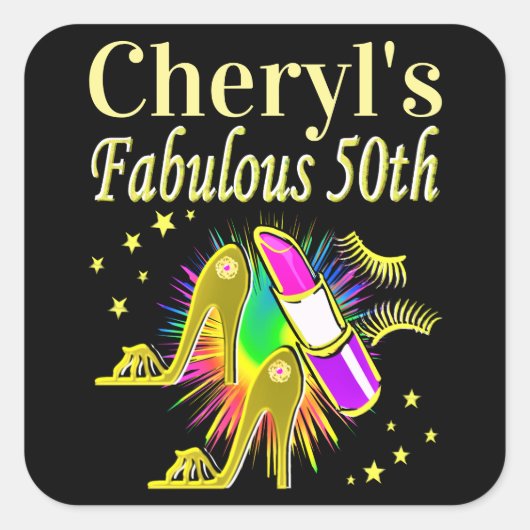 50パーソナライズされたと素晴らしいDIVA スクエアシール (正面)