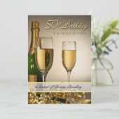 50パーソナライズされたバースデーパーティ招待状 招待状 (スタンド正面)