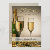 50パーソナライズされたバースデーパーティ招待状 招待状 (正面/裏面)