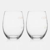 50パーソナライズされたモダンエレガント周年記念ギフト ステムなしワイングラス (右)