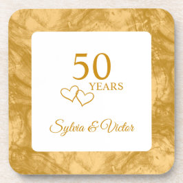 50パーソナライズされたモダンエレガント周年記念パーティー コースター