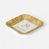 50パーソナライズされたモダンエレガント周年記念パーティー ペーパープレート (傾斜あり)