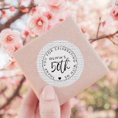 50パーソナライズされた件ありが祝とう ラウンドシール