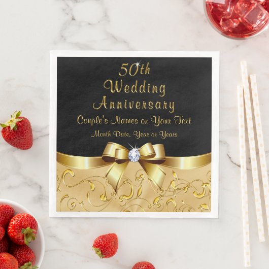 50パーソナライズされた周年ナ結婚プキンス (インサイチュ)