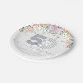 50パーソナライズされた周年結婚フローラ ペーパープレート (アングル)