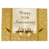 50パーソナライズされた周年結婚抱き枕 ラージペーパーバッグ (裏面)