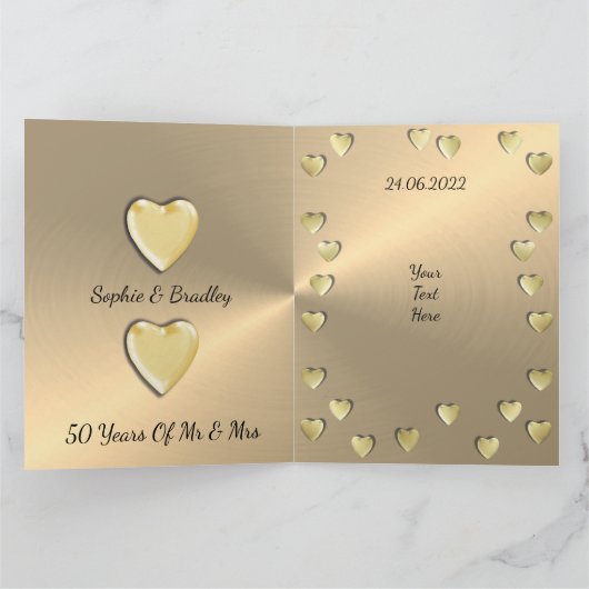 50パーソナライズされた周年記念結婚カードの夫 カード (内部)