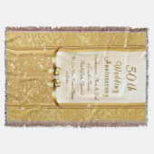 50パーソナライズされた周年記念結婚ブランケット スローブランケット (正面)