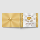 50パーソナライズされた周年記念結婚本 ゲストブック (全面)