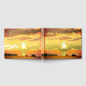 50パーソナライズされた周年記念結婚金箔 ゲストブック (全面)