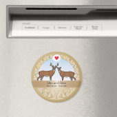 50パーソナライズされた周年記念結婚金、バック&ドー マグネット (インサイチュ (食洗機))