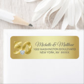 50パーソナライズされた周年記念結婚金 ラベル (インサイチュ)