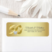 50パーソナライズされた周年記念結婚金 ラベル (インサイチュ)