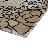 50パーソナライズされた周年記念金ゴールドフローラ カッティングボード (角)