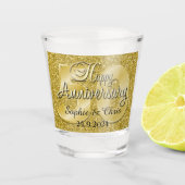 50パーソナライズされた周年記念 ショットグラス (正面)