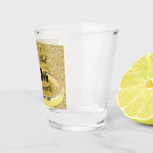 50パーソナライズされた年結婚記念 ショットグラス (右)