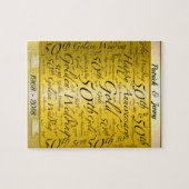 50パーソナライズされた年結婚記念 ジグソーパズル (横)