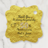 50パーソナライズされた年結婚記念 フェイバータグ (裏面)