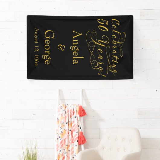 50パーソナライズされた年結婚記念 横断幕 (インサイチュ)