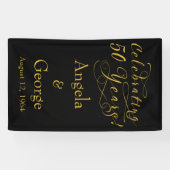 50パーソナライズされた年結婚記念 横断幕 (横)