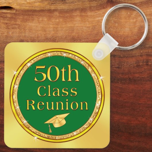 50パーソナライズされた番目の懇親会が好み、色を変える、 キーホルダー (裏面)