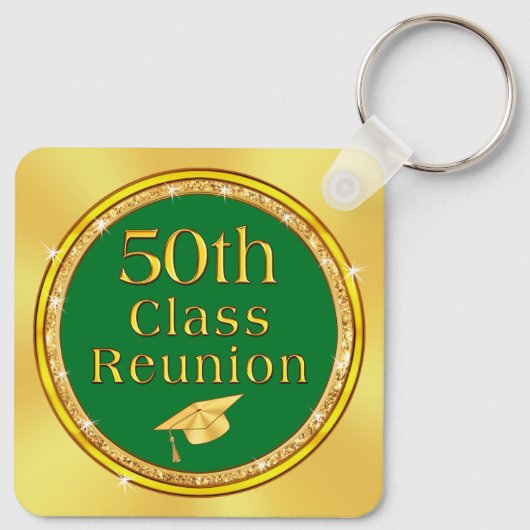 50パーソナライズされた番目の懇親会が好み、色を変える、 キーホルダー (裏面)